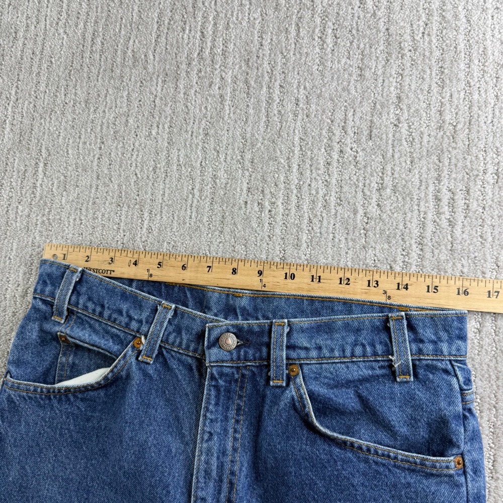 Vintage Levis 517 Orange Tab Jeans 34x34 (Fits 32x34) Mens Bootcut Blue Denim - Picture 7 of 10